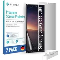 smartect Displayschutzfolie TPU Sichtschutzfolie für Samsung Galaxy S23 Ultra, Set, 2 Stück, Panzerfolie Blickschutz Displayfolie Anti Spy