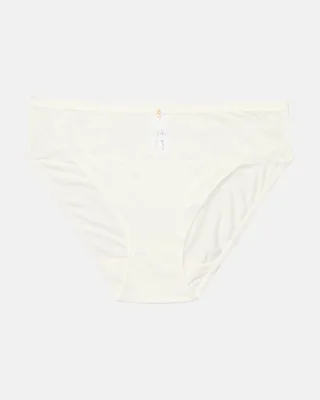 Sylvia Speidel - Edler Bikinislip mit elegantem Spitzeneinsatz im Vorderteil. elfenbein - Gr. - 38