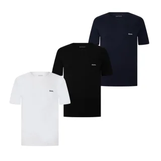Boss - T-Shirt für Herren, Rundhalsausschnitt (3er-Pack) (Schwarz/Weiß/Marine)