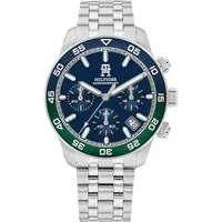 Tommy Hilfiger Chronograph TH85 CHRONOGRAPH 1792185, Quarzuhr, Armbanduhr, Herrenuhr, Edelstahlarmband, analog, Tag
