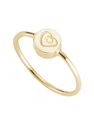 cai Ring 925/- Sterling Silber vergoldet Herz