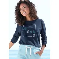 Elbsand Langarmshirt Iruna mit Frontdruck, Longsleeve, lockerer Schnitt