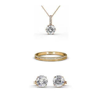 Kristine Sets - Roségold und Kristall