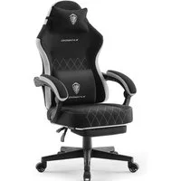 Dowinx Gaming-Stuhl Lendenwirbelstütze Bürostuhl mit Fußstütze für Erwachsene (Packung), Ergonomischer Gaming Sessel Groß und Hoch für Office Gaming 135KG