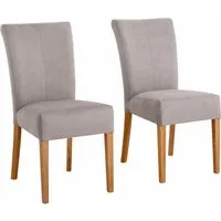 Home affaire 4-Fußstuhl Queen Polsterstuhl (Set, 6 St), verschiedene Bezüge, Gestell Massivholz