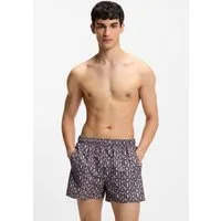 HUGO Badeshorts NALU elastischer Bund, Allover Print