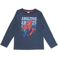 MARVEL Sweatshirt Spider Man Kinder Baumwollshirt blau Langarmshirt Freizeit Oberteil (Packung)