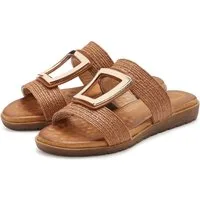 Vivance Sandale, Sommerschuh, offener Schuh, Mule, Pantolette NEU mit modischem Schmuckelement und softer Innensohle VEGAN