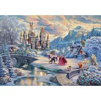 Schmidt Spiele Puzzle Disney, Die Schöne und das Biest, Zauberhafter Winterabend, 1000 Puzzleteile, Limited Christmas Edition, Made in Germany