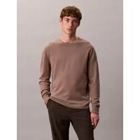 Calvin Klein Strickpullover LS 100% MERINO CREW 14GG Mit Rundhalsausschnitt, regular fit
