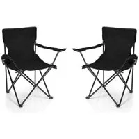 BigDean Campingstuhl 2x Faltstuhl Campingstuhl Anglerstuhl Getränkehalter Klappstuhl (Set, 2 St), Flexibel, Praktisch, Robust, Leicht, Tragbar