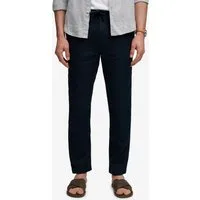 Superdry Leinenhose MERCHANT LINEN PANT aus Leinen, Regular Fit, mit Reißverschluss