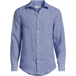 Premium Reinleinen-Hemd für Herren, Herren, size: regular, Pink, Leinen, by Lands' End