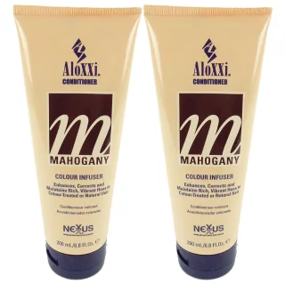 Nexxus Aloxxi Conditioner Mahogany Colour Infuser Haar Farbe Spülung 2x200ml