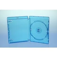 Amaray DVD-Hülle 10 Amaray BluRay Hüllen 15mm / 1fach 1er BD Hüllen / Farbe: blau / hig