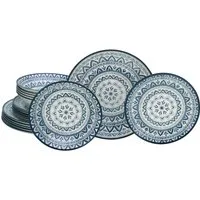 CreaTable Tafelservice Mexico Blue (18-tlg), 6 Personen, Steingut