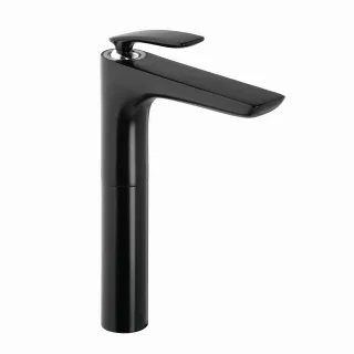Kludi BALANCE Waschtischarmatur hoch 3,8 l Auslaufhöhe 272 mm mattschwarz/chrom, 522988775WR5 522988775WR5