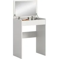 welltime Schminktisch MIRA, Breite 62cm, aufklappbar mit Innenspiegel & Stauraumfach, Kosmetiktisch, Frieserkommode, Schreibtisch, Home-Office-Schreibtisch