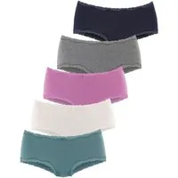 Vivance Panty (5er-Pack) aus elastischer Baumwolle, unifarbene Optik