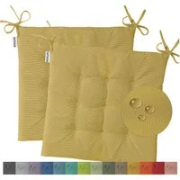 heimtexland Sitzkissen Outdoor Stuhlkissen Garten Stuhlpolster wetterfest, schmutz- und wasserabweisend I UV-beständig I 40 x 40 x 3 cm