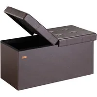 Casaria Sitzbank (1-St), Deckel Klappbar Gepolstert Faltbar Kunstleder 100L Flur Schlafzimmer