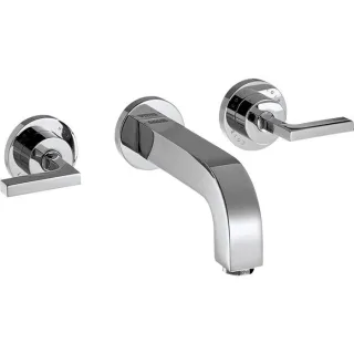 hansgrohe Axor Citterio Fertigmontageset 39315000 Unterputz-3-Loch-Waschtischarmatur, mit Hebelgriffe, chrom