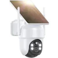 Topcony Überwachungskamera 4MP FHD Überwachungskamera Set Aussen Solar/Akku mit Basisstation (Innenbereich, Außenbereich, 100% Kabellos Eingebettetes Solarpanel,Kinderleichte Installation, 360°PTZ Kamera Überwachung Aussen mit Kabellose Solarpanel, W