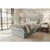 99rooms Boxspringbett Kira Mini (Schlafzimmerbett, Bett), 90/120x200 cm, in Cordstoff POSO, mit Topper, Stauraum als Frontauszug