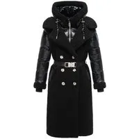 Navahoo Wintermantel Kuscheltraum 14 Modischer Damen Plüschmantel aus angesagtem Materialmix