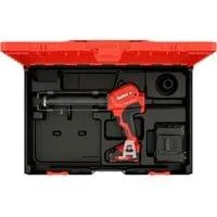 Akku-Auspressgerät FIS DB S Pro, 18Volt, Kartuschenpistole rot/schwarz, Li-Ionen Akku 2,0Ah