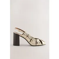 Next Forever Comfort® Slingbacks aus Leder, Blockabsatz Slingsandale (1-tlg)