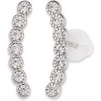 Bruno Banani Paar Ohrstecker Schmuck Geschenk Silber 925 Ohrschmuck Ohrringe Ear Climber, mit Zirkonia (synth)