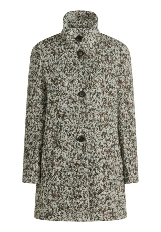 Betty Barclay - Wollmantel Weiß/Taupe - Gr. - 38