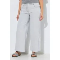 Ulla Popken Regular-fit-Jeans Jeans Mary Fransensaum weites Bein Stretch