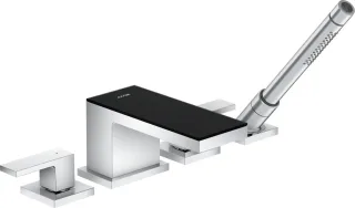 Hansgrohe 4-Loch Wannenarmatur Axor MyEdition F-Set schwarz/chrom Wannenrandmontage, 47430600 47430600