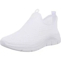 Ital-Design Damen Low-Top Freizeit Slipper (88851274) Keilabsatz/Wedge Sneakers Low in Weiß