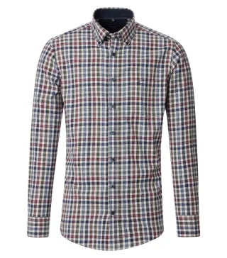 CASAMODA - Flanellhemd blau - Gr. - 3XL