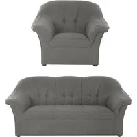 DOMO collection Polstergarnitur Pegnitz zeitlos und elegant, (Set), Sessel und 3-Sitzer