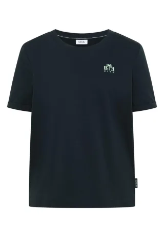 Cecil - T-Shirt mit Schriftzug grün - Gr. - M