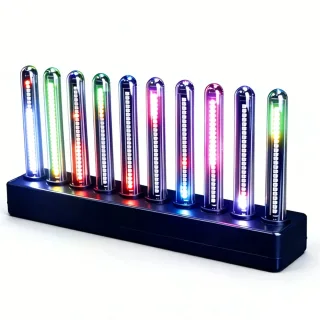 Music Sync Spectrum Light Bar 240 RGB LEDs 14 Color Modes 8 Visualizer Effects USB-C 5V 2A Sound Reactive Ambient Lighti