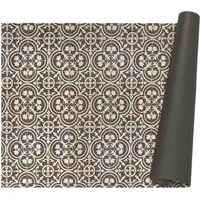 ANRO Küchenläufer Premium Arabesk RUNNA Läufer Küchenteppich Stoff-Teppich, Rechteckig, Höhe: 3 mm, Stoff schmutzabweisend 67x100cm Vintage Schwarz robust