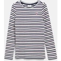 s.Oliver Langarmshirt T-Shirt Langarm-Shirt im Slim Fit mit Stickerei und Glitzergarn