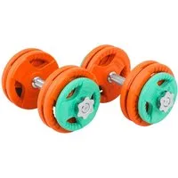 GORILLA SPORTS Kurzhantel Kurzhantelset Gummi Gripper 30 kg