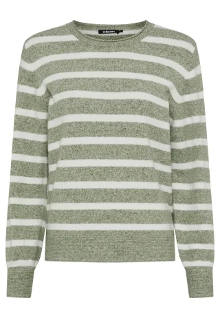 Olsen - Pullover Long Sleeves Moss Green Melange - Gr. - 34
