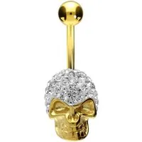 PIERCINGLINE Bauchnabelpiercing Chirurgenstahl Bananabell TOTENKOPF (Bananabells, 1-tlg)