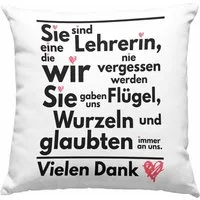 Trendation Dekokissen Trendation - Abschiedsgeschenk Lehrerin Kissen Geschenk zum Abschied K