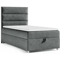 Best for Home Boxspringbett Einzelbett Trinity K-4 Single mit Bettkasten, Komfort Topper H3 (70x200 80x200 90x200 100x200 cm), inkl. Lieferung bis in die Wohnung, TOP Preis-Leistungs-Verhältnis