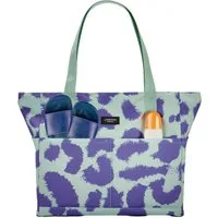 LARKSON Strandtasche Linn Strandtasche mit Reißverschluss (1-tlg), Große Beach Bag für Strand und Urlaub, Wasserabweisend