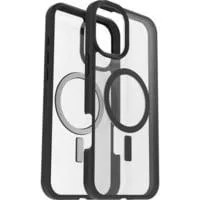 React, Handyhülle transparent/schwarz, iPhone 16 Plus, MagSafe