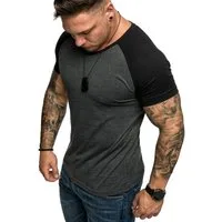 Amaci&Sons T-Shirt SALEM Basic Raglan T-Shirt mit Rundhalsausschnitt Herren Basic Raglan Shirt mit Rundhalsausschnitt